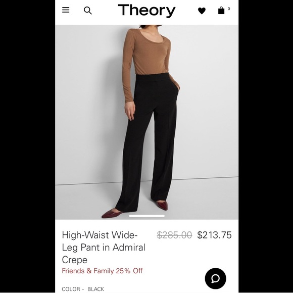 🐇 Theory - super soft wool slacks - 4 - black - Picture 7 of 7